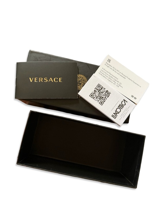 Versace Unisex Greca 61mm Navigator Sunglasses Black with Case Revolve $385 NEW main image 13